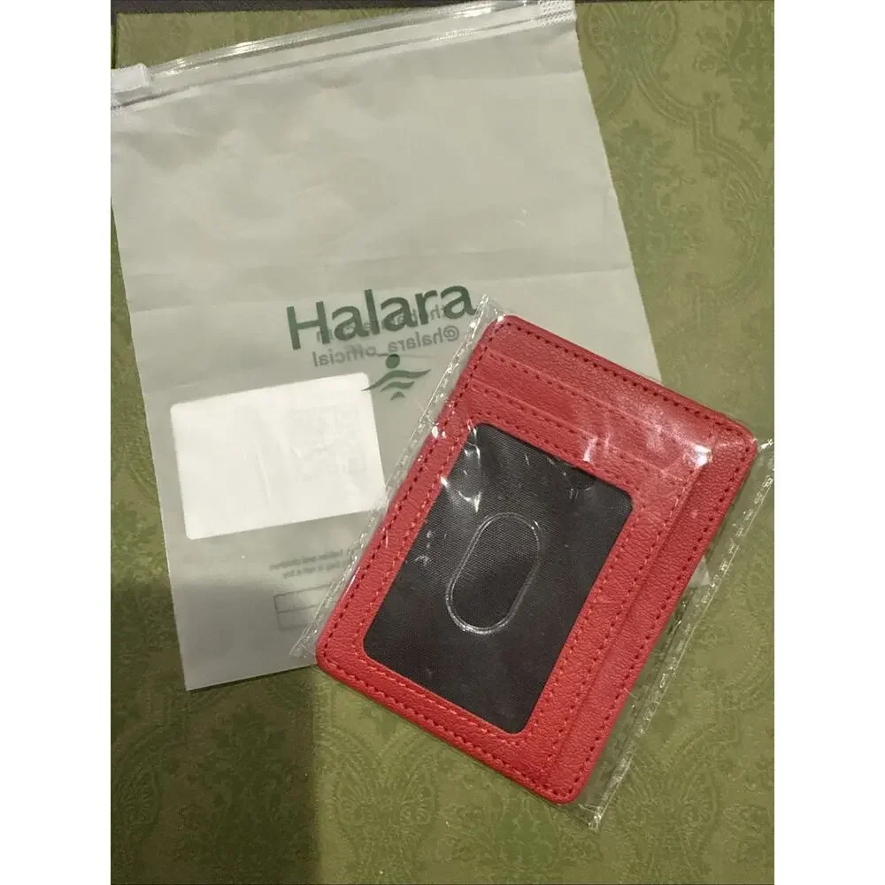 New Halara Card Id Holder Wallet In Red Color